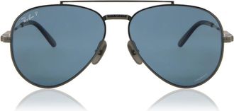 Ray-Ban RB8225 Aviator Titanium 3142S2 Mens Sunglasses Gunmetal Size 58