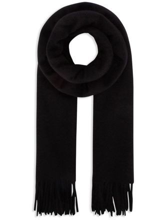Loro Piana logo-embroidered scarf - Black
