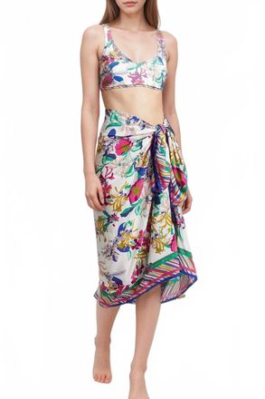 Johnny Was Floral Tie Sarong In Aldrich