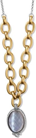 Brighton Womens Golden Moon Short Necklace In Gold/silver