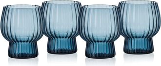 Mikasa Phoebe Optic Double Old Fashioned Glasses, Set Of 4