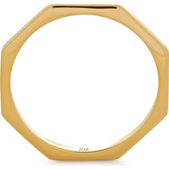 Monica Vinader Octagon Stacking Ring in 18Ct Gold Vermeil at Nordstrom Rack, Size 9