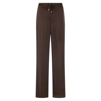 Marc Cain Broeken, Dames, Bruin, M, Polyester, Warri Wijde Broek