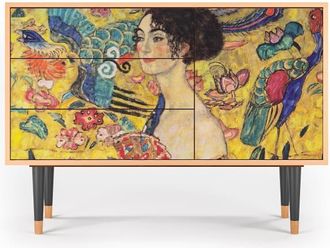 StoryZ Aparador amarillo 3 cajones y 1 puerta L 115 cm