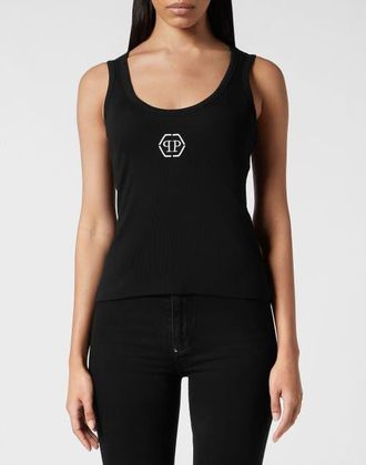 Philipp Plein Tank Top Hexagon Women in Black at Nordstrom, Size Xx-Large