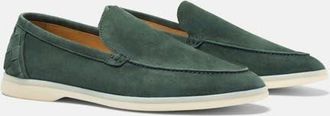 Scarosso Ludovico Woven Loafers in Green - Suede at Nordstrom, Size 43.5