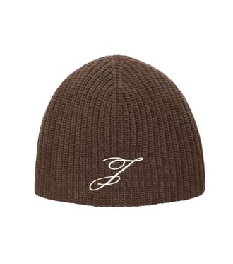 Jacquemus Dark Brown Logo Beanie Cap