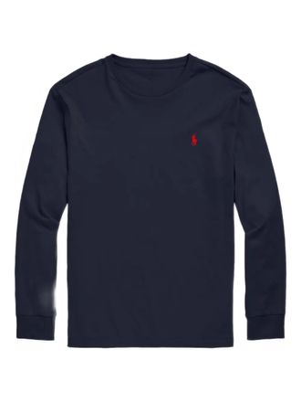 Polo Ralph Lauren logo-embroidered long-sleeve t-shirt - men - Cotton - S - Blue