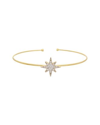 Meshmerise 18K Plated 0.15 Ct. Tw. Diamond Bangle Bracelet