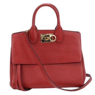 Ferragamo Pre-owned Handbags, female, Red, Size: ONE SIZE Pre-owned Tote bag