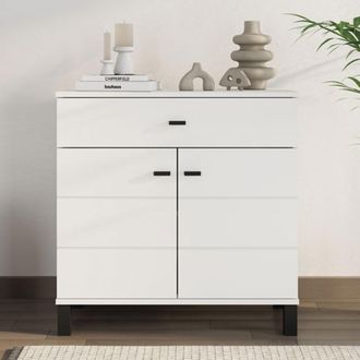 Dmora Aparador Pisac, Mueble Con 2 Estantes, Un Caj&oacute;n, 2 Puertas, 77x35x78h Cm Blanco