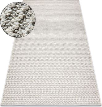 RugsX Rugsx - Alfombra Jersey 19236 Gris - Estructural, Lazo Boho Beige 120x170 Cm