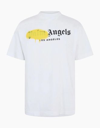 Palm Angels Mens Palm La Tee - White - Size: 44
