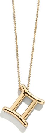BaubleBar Zodiac Pendant Necklace in Gemini at Nordstrom