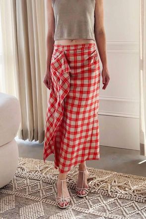 Rachel Comey Nesom Midi Skirt In Red