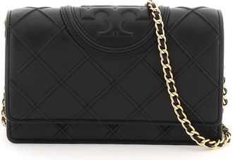 Tory Burch Fleming Leather Wallet On Chain