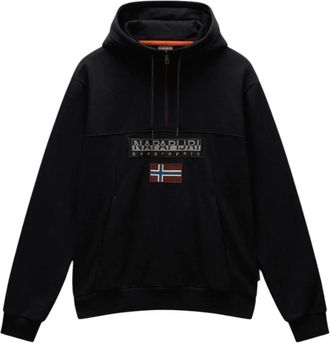 Napapijri Sudadera con capucha Burgee HZH 2.0 - Sweatshirts & Hoodies - Hombre - Negro - 2XL
