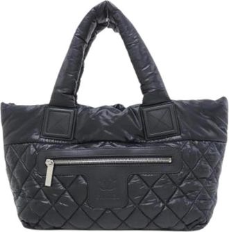 Chanel Pre-owned Vintage Nylon Tote Bag - Dames - Vintage Shopper - Zwart - ONE Size - Nylon - Vintage