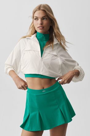 Alo | Cropped Playmaker Jacket in Ivory, Size: Medium