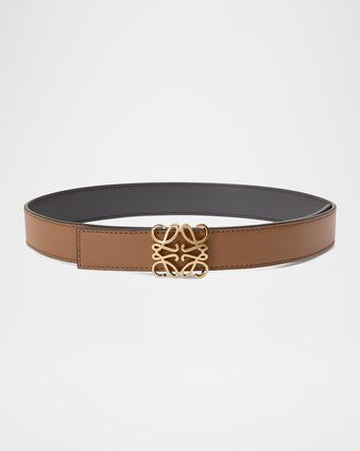 Loewe Anagram Bombe Calfskin Belt