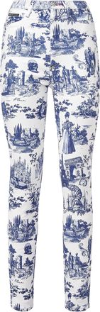 Philipp Plein Denim Super High Waist Jegging Print En PLEIN air