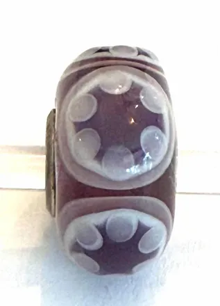 Trollbeads Womens Universal Charm Bead In Unique Purple/lilac/stars Bead