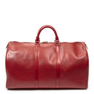 Louis Vuitton Pre-owned Womens Keepall 5 Travel Bag - Red - One Size