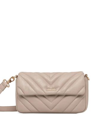 Liu Jo chevron-pattern satchel - women - Calf Leather - One Size - Neutrals