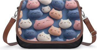 Generic Cute Cat Shaped Mochi Fashion Womens Crossbody Bags Novelty Handbag Shoulder Bag Purse