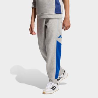 adidas Sporthose ADIDAS SPORTSWEAR J CB FL PT, Damen, Gr. 116, N-Gr, medium grau heather, royal blau, glow blau, Obermaterial: 70% Baumwolle, 30% Polyester, 