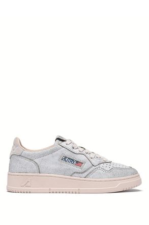 Autry Medalist Crackled Leather Sneakers