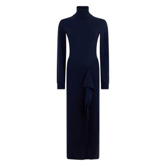 P.A.R.O.S.H. Knitted Dresses, female, Blue, Size: XS High-neck Long Dress