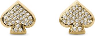 Kate Spade New York Everyday Spade Pave Studs Womens Earring Clear/Gold, Glass