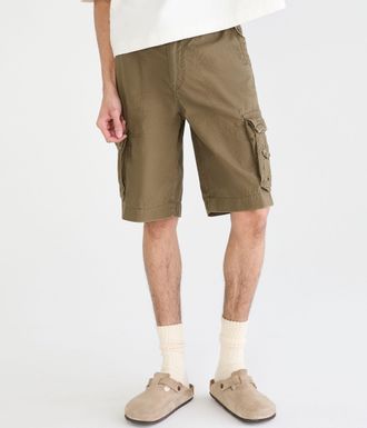 A&eacute;ropostale Mens Mens Solid Belted Cargo Shorts*** Black