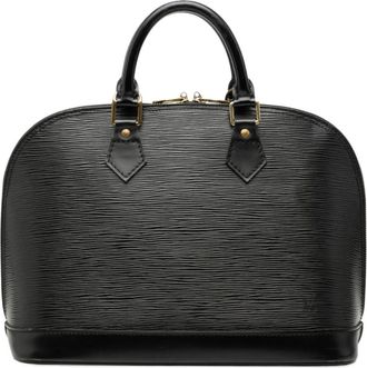 Louis Vuitton Pre-owned Gestructurede Leren Top Handle Tas - Dames - Vintage Handtas - Zwart - ONE Size - Leer - Vintage