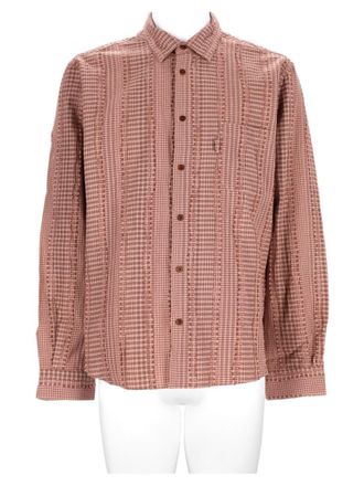 Ymc You Must Create Curtis Vertical Striped Cotton Wool Casual Shirt