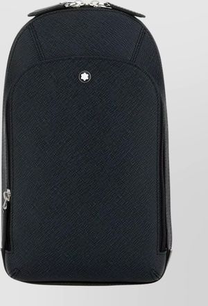 Montblanc textured leather crossbody messenger bag