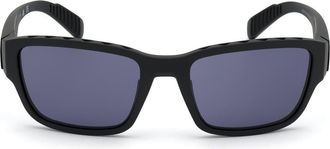 adidas 57mm Rectangular Sunglasses in Black /Smoke Lens Kolor Up Tm at Nordstrom