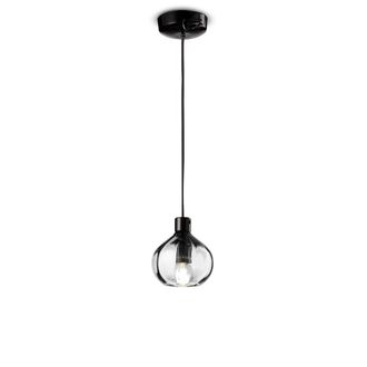 Ferroluce Lampadario Vintage Dec&ograve; Afoxe Alluminio Ceramica Cristallo 1 Luce E14