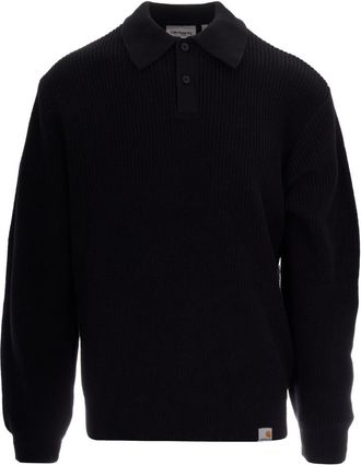 Carhartt Work in Progress Black Shirt Collar Polos