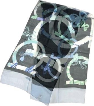 Ferragamo Pre-owned Scarf - Dames - Vintage Accessoires - Blauw - ONE Size - Vintage