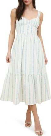 Blu Pepper Floral Tiered Sundress in Blue Multi at Nordstrom Rack, Size Medium