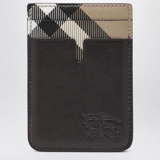Burberry Pop Magnetic Card Holder With Check Pattern