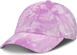 Nike Miami Marlins Club Nike Mens MLB Adjustable Hat in Pink | NB0110AMQM-P5U