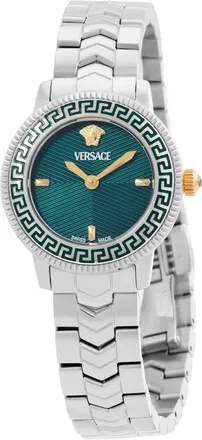 Versace V-Icon Quartz Green Dial Ladies Watch VEUCA0424