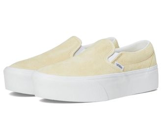 Vans Classic Slip-On Stackform Mens Shoes Nubuck Lemon Icing : 8.5 D - Medium, Canvas