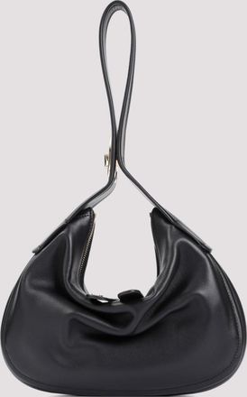 Valentino Garavani Black Leather Go-Hobo Bag