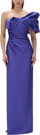 Rachel Gilbert Marlo Fitted Wool & Silk-Blend Gown