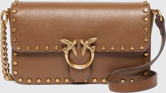 Pinko Mini borsa a tracolla Love Birds in pelle di vitello con borchie