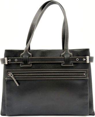 Gucci Black Leather Tote Bag (Pre-Owned)